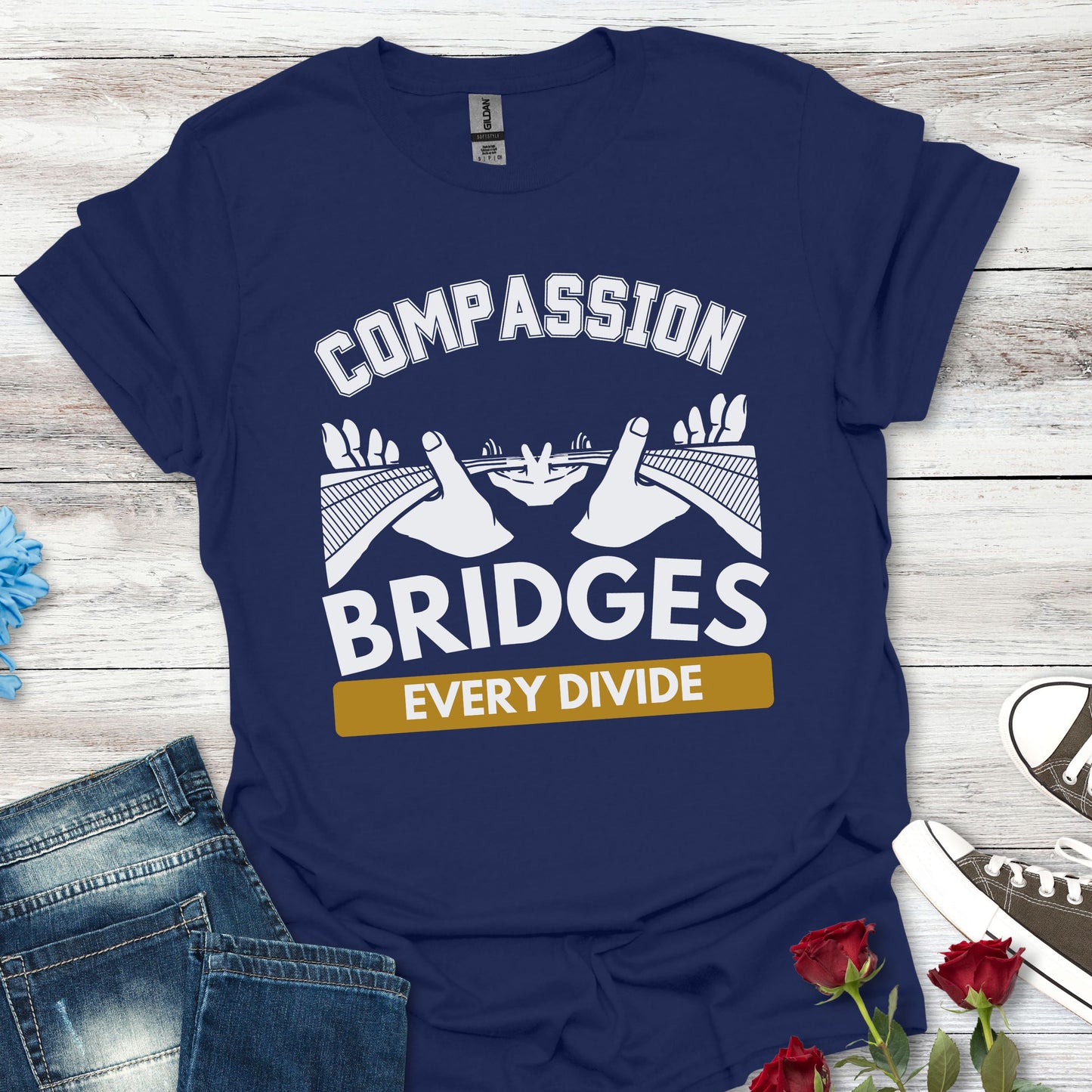 Compassion Bridges Every Divide (H) - Unity Graphic Tee