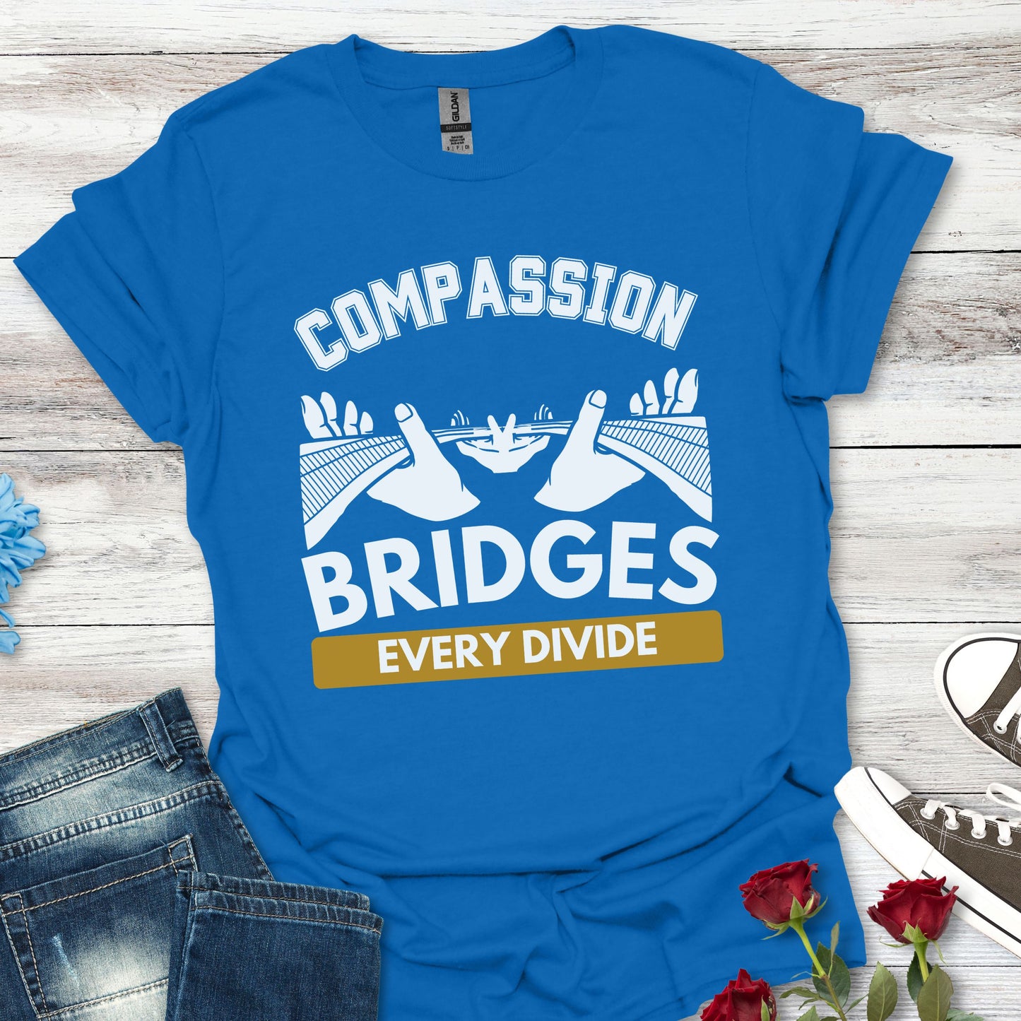 Compassion Bridges Every Divide (H) - Unity Graphic Tee