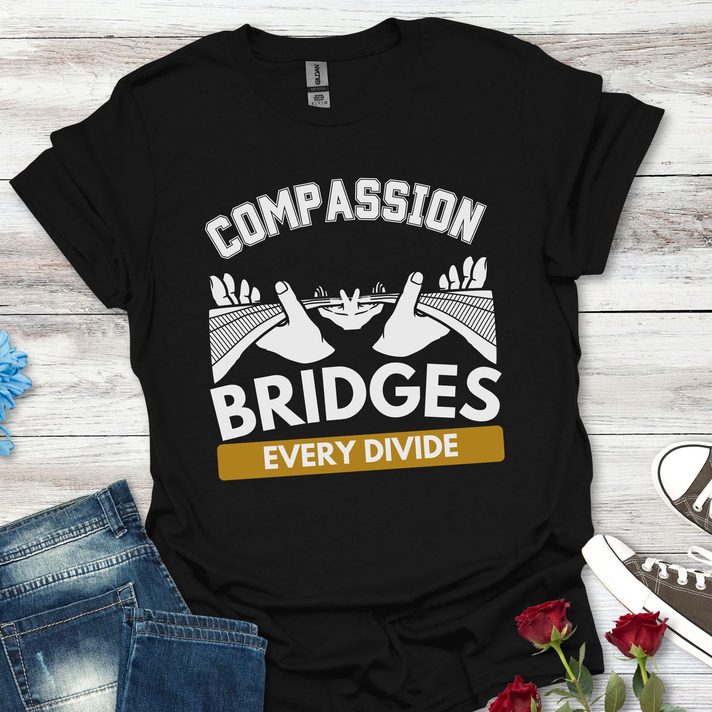 Compassion Bridges Every Divide (H) - Unity Graphic Tee
