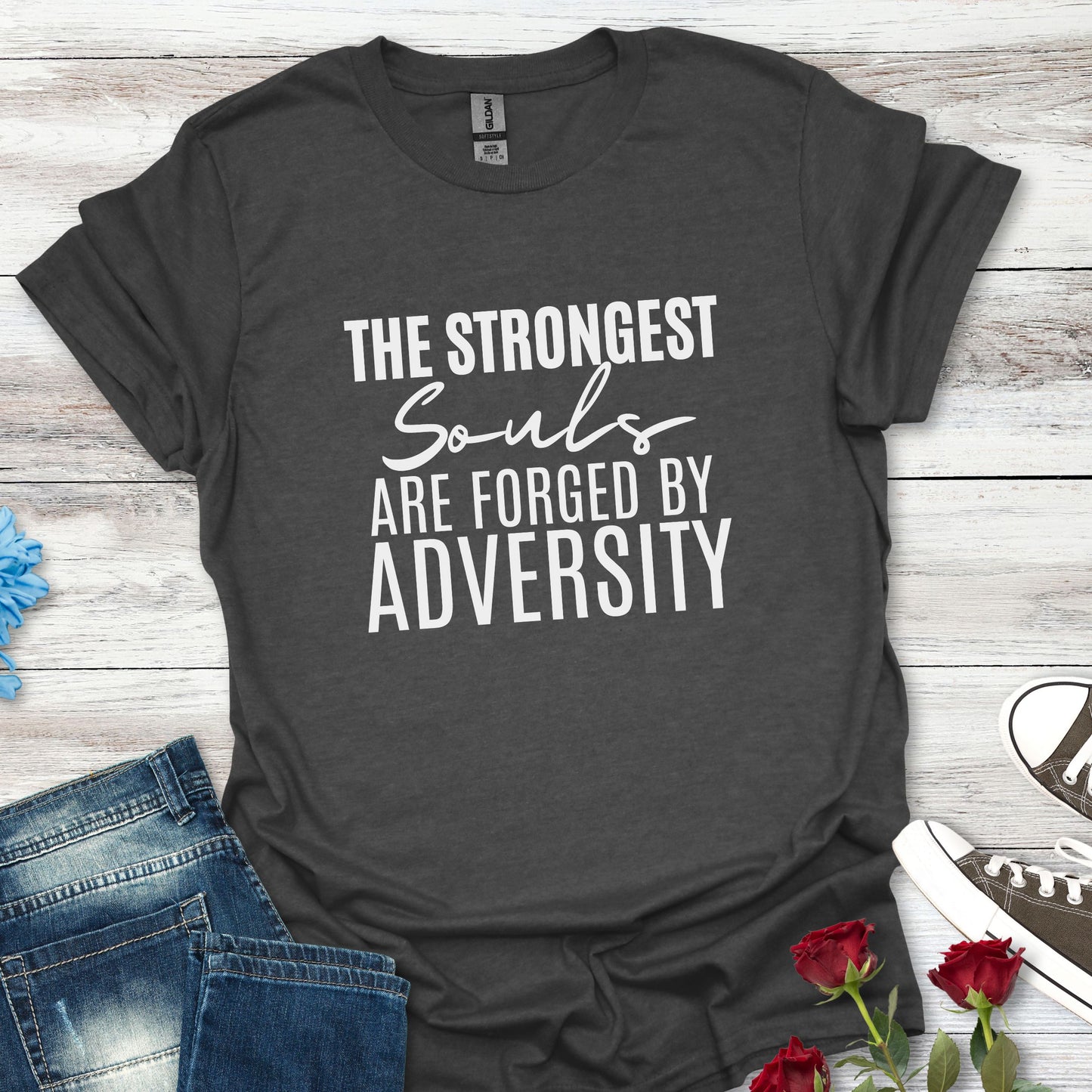 Forged by Adversity - Strength and Resilience Graphic Tee