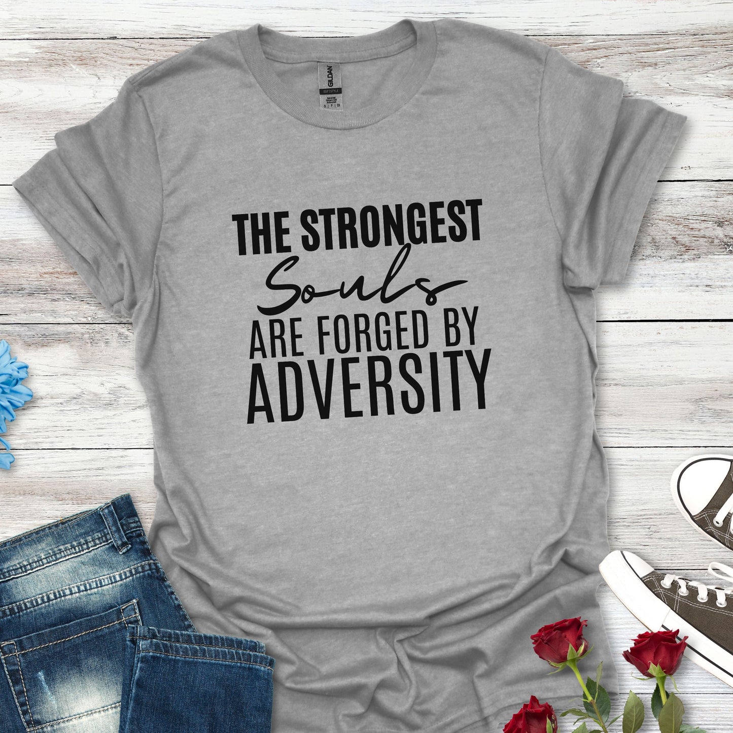 Forged by Adversity - Strength and Resilience Graphic Tee