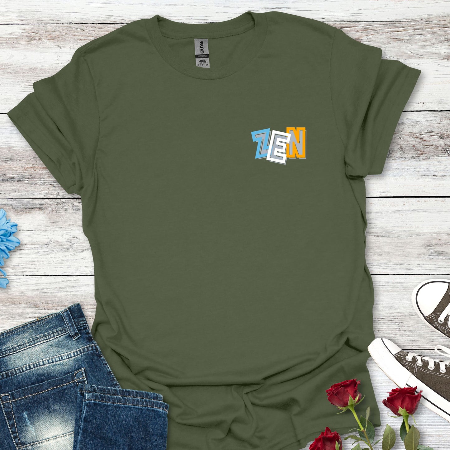 ZEN - Pocket Logo Typography Serenity in Style Tee