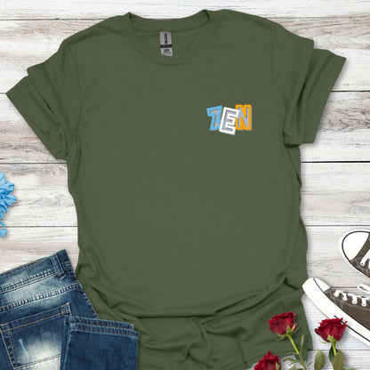 ZEN - Pocket Logo Typography Serenity in Style Tee