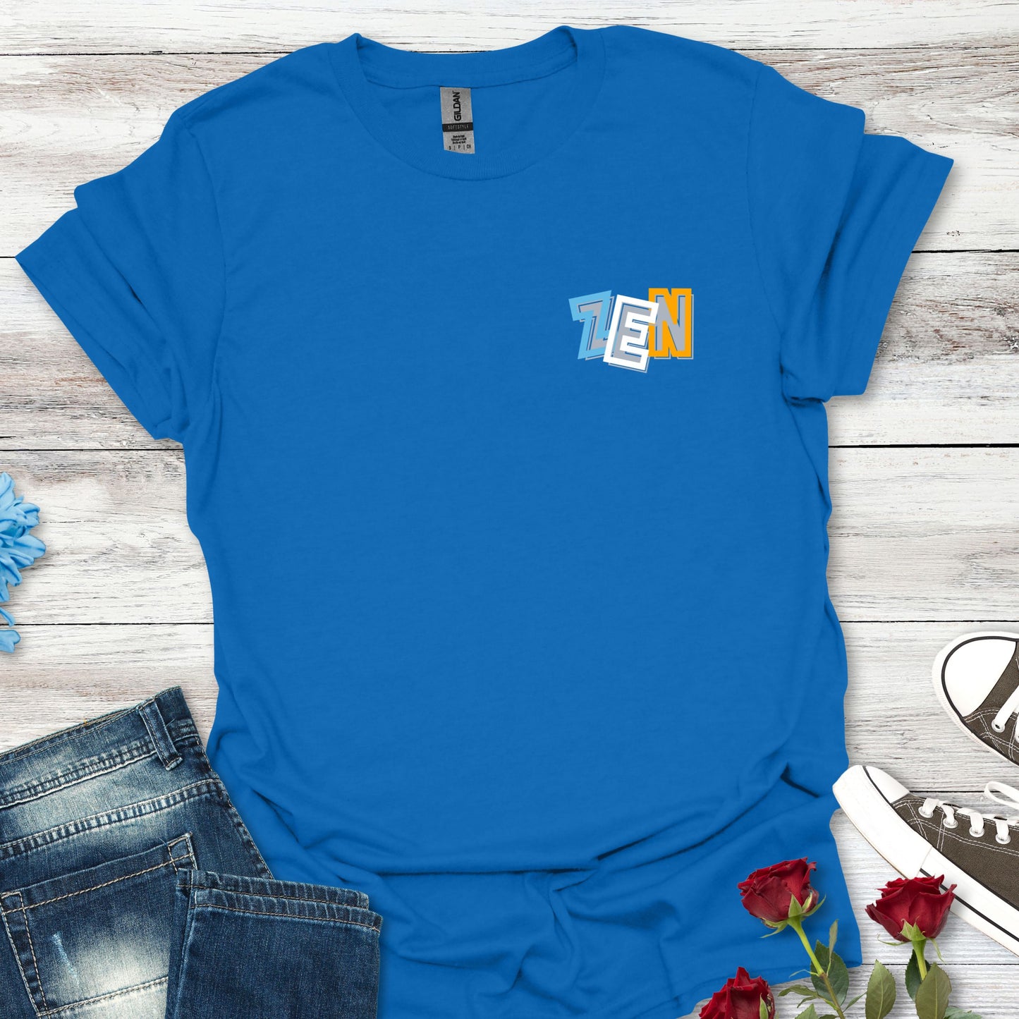 ZEN - Pocket Logo Typography Serenity in Style Tee