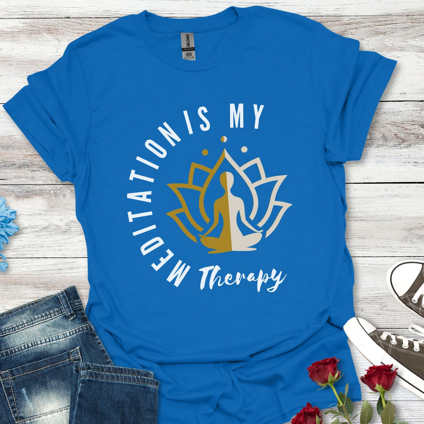 Meditation is My Therapy - Calm and Centered (2C) Tee