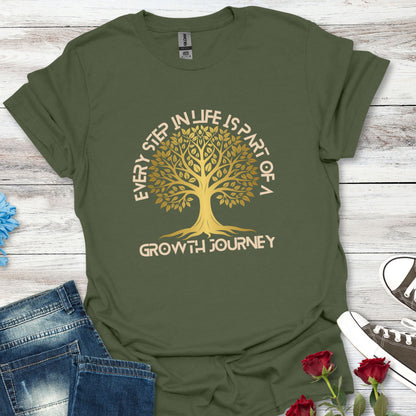 Every Step in Life is Part of a Growth Journey - Life's Journey Tee