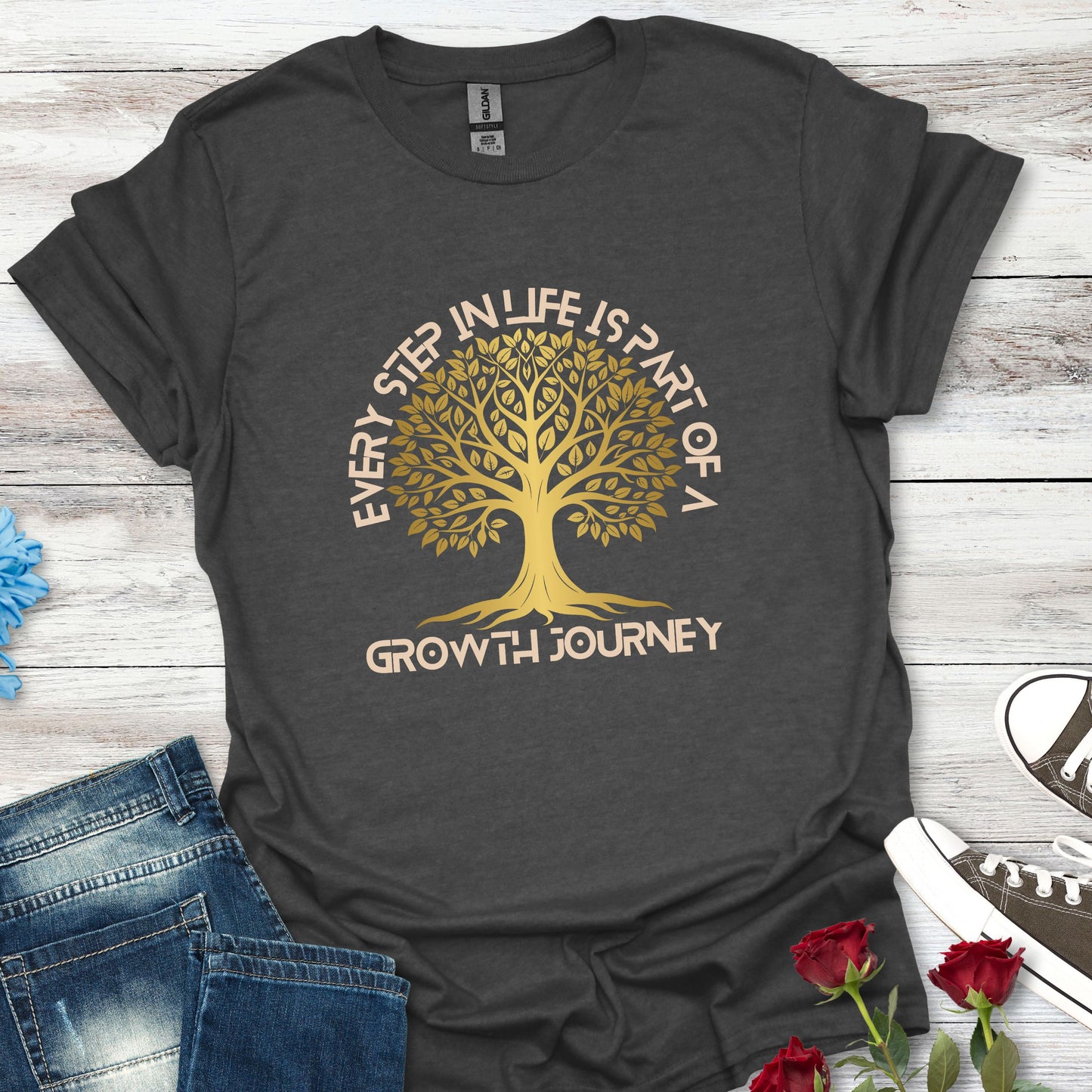 Every Step in Life is Part of a Growth Journey - Life's Journey Tee