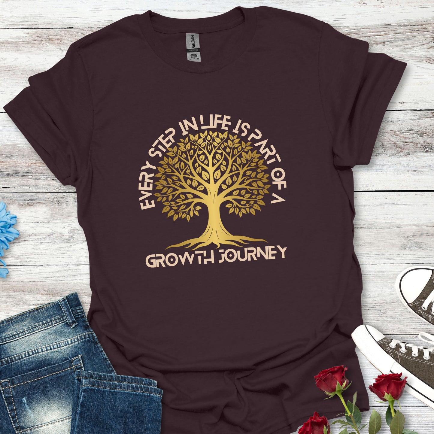 Every Step in Life is Part of a Growth Journey - Life's Journey Tee