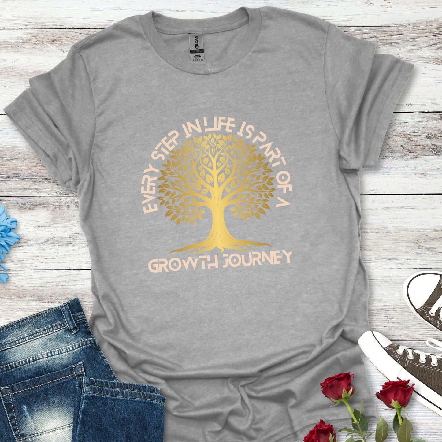Every Step in Life is Part of a Growth Journey - Life's Journey Tee