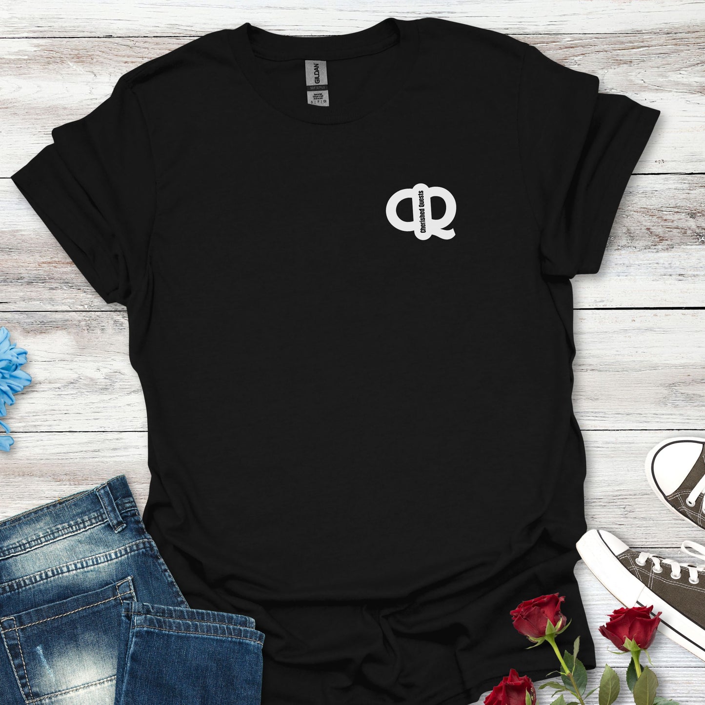CQ Pocket Size Logo Design - Unisex Tee