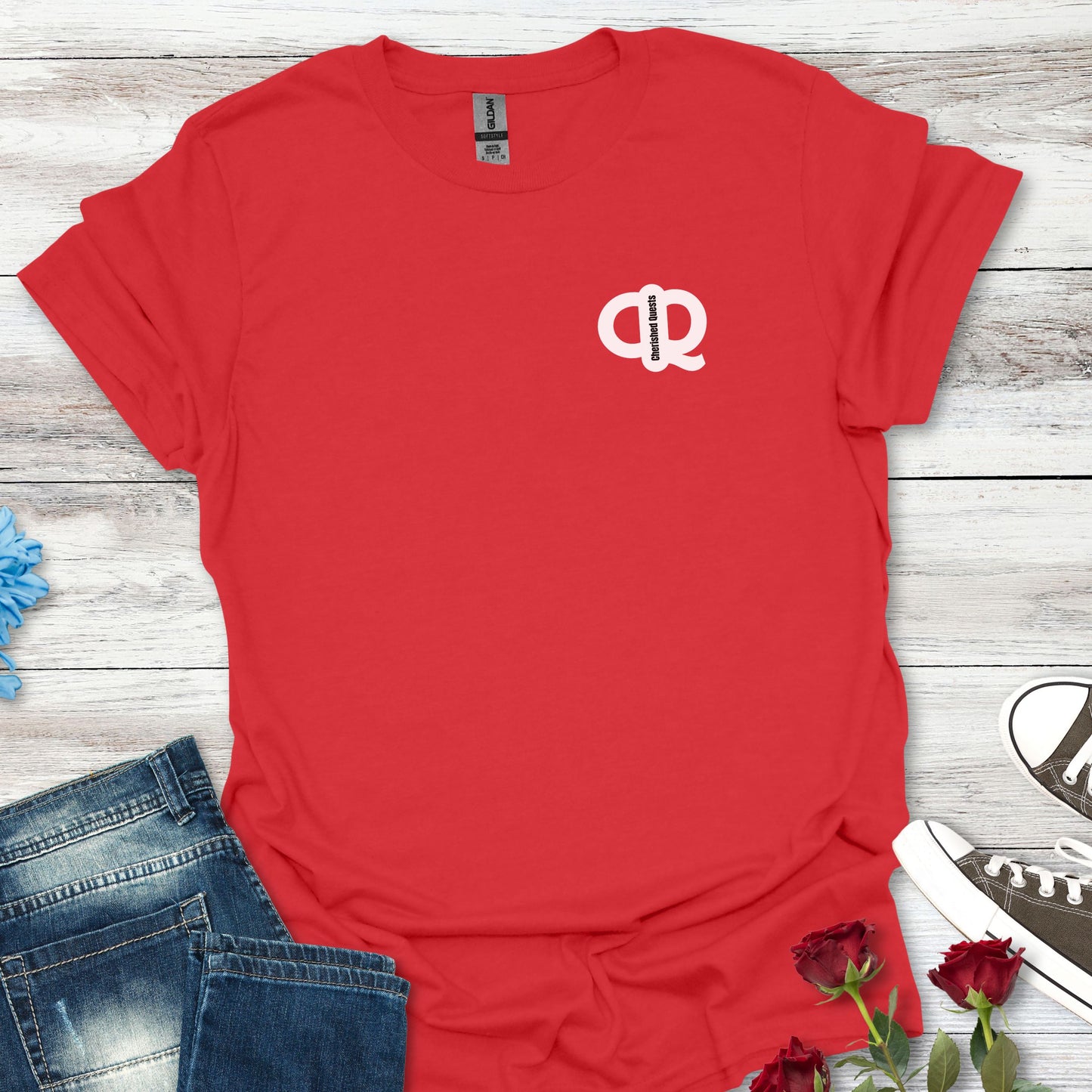 CQ Pocket Size Logo Design - Unisex Tee