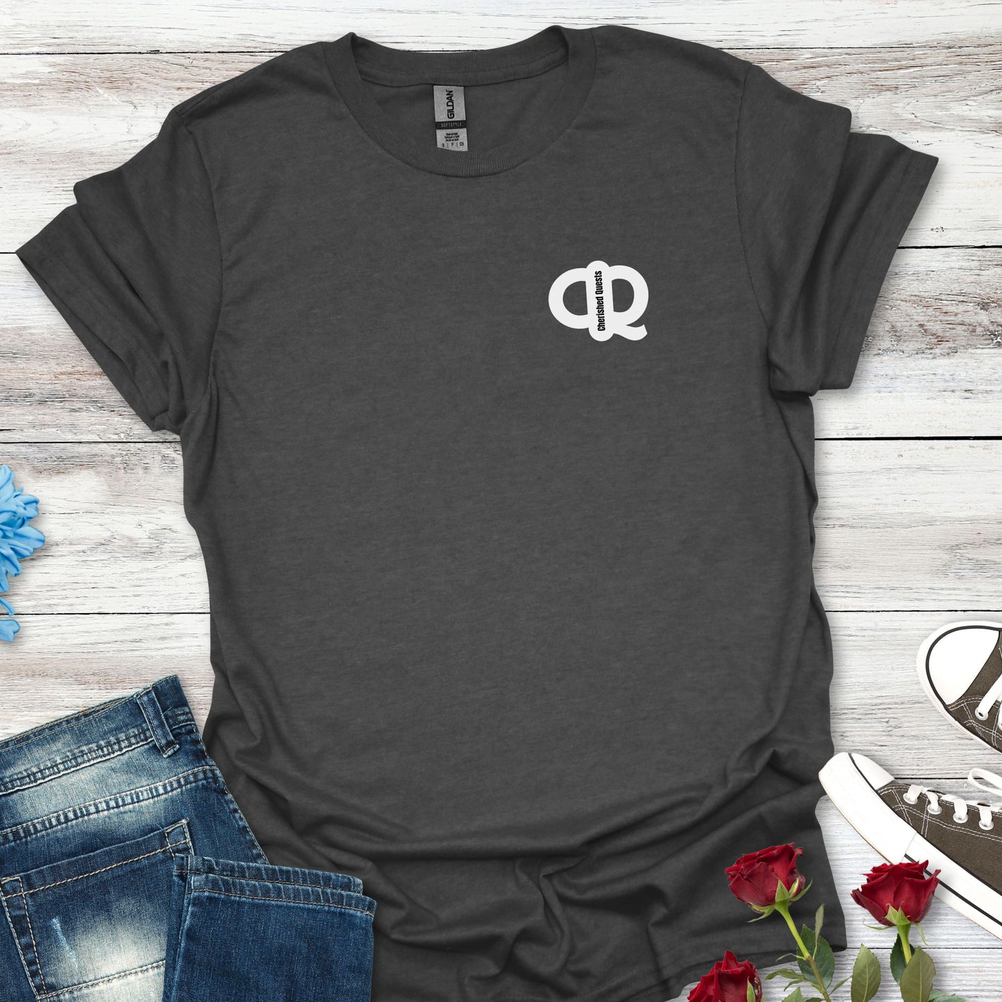 CQ Pocket Size Logo Design - Unisex Tee