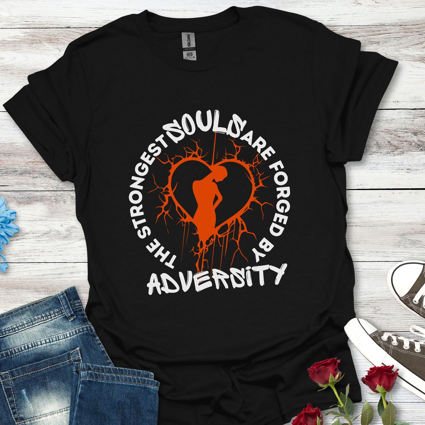 Forged by Adversity - Strength and Resilience Graphic Unisex Tee