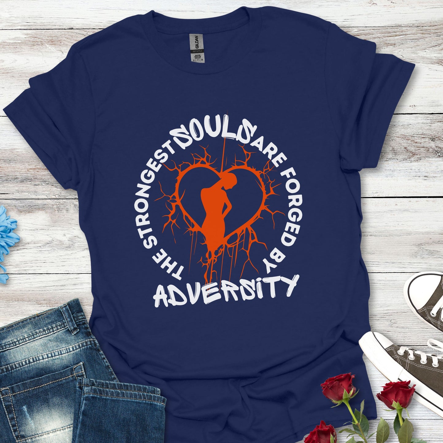 Forged by Adversity - Strength and Resilience Graphic Unisex Tee