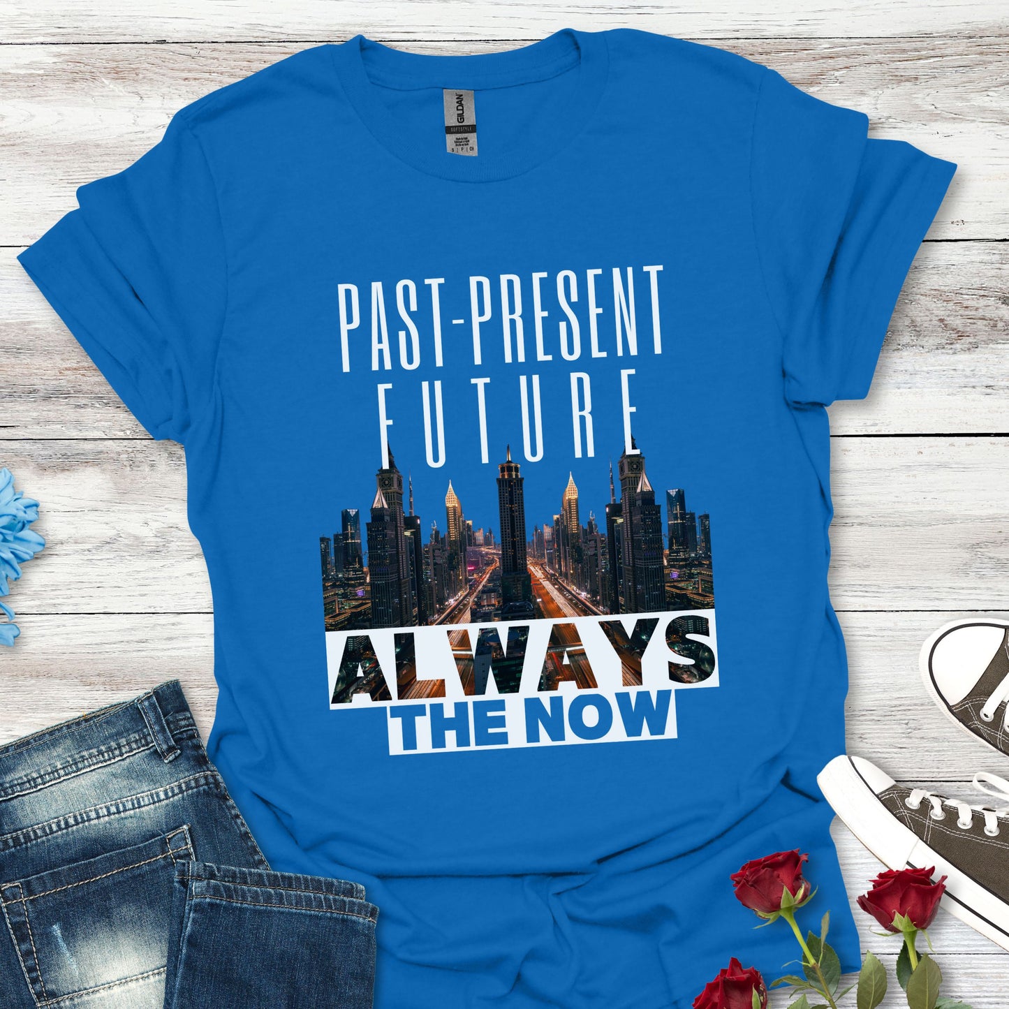 Past-Present-Future, Always The Now - Mindful Living Tee