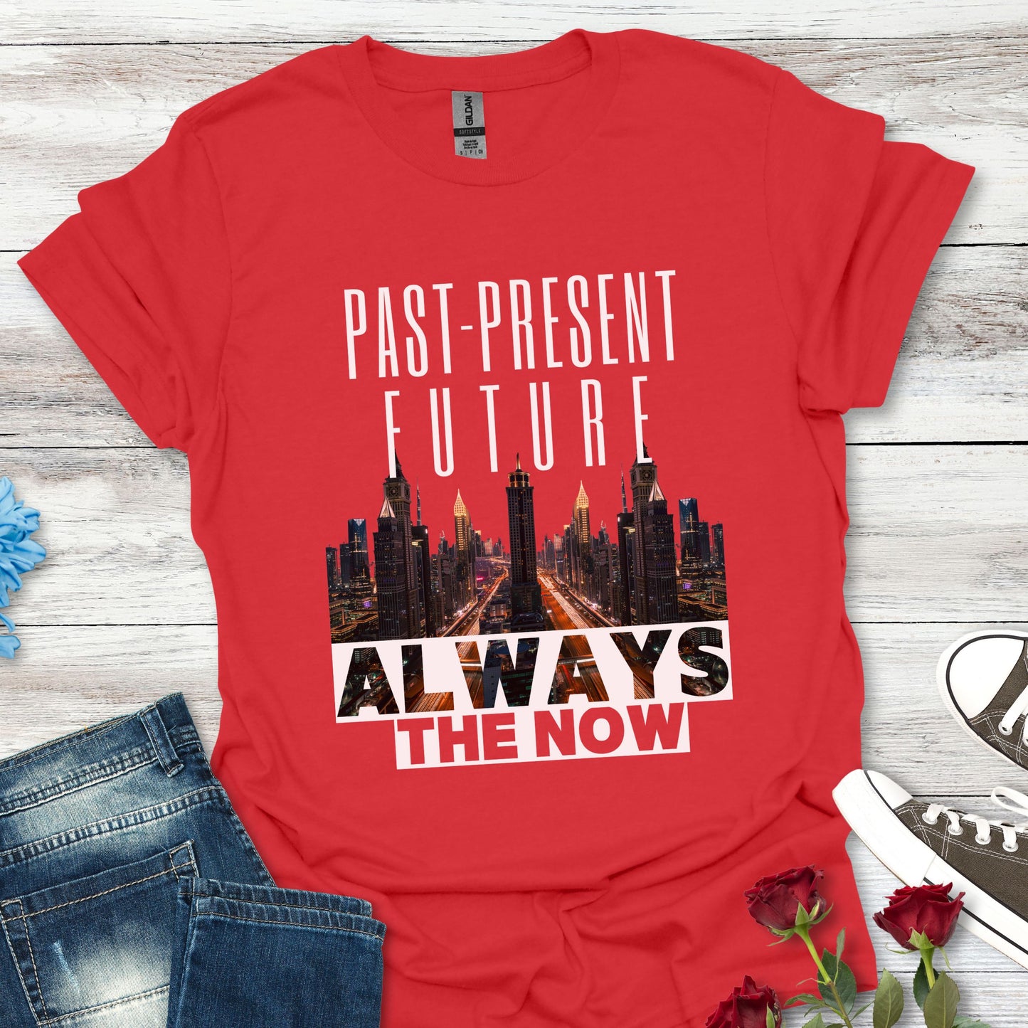 Past-Present-Future, Always The Now - Mindful Living Tee