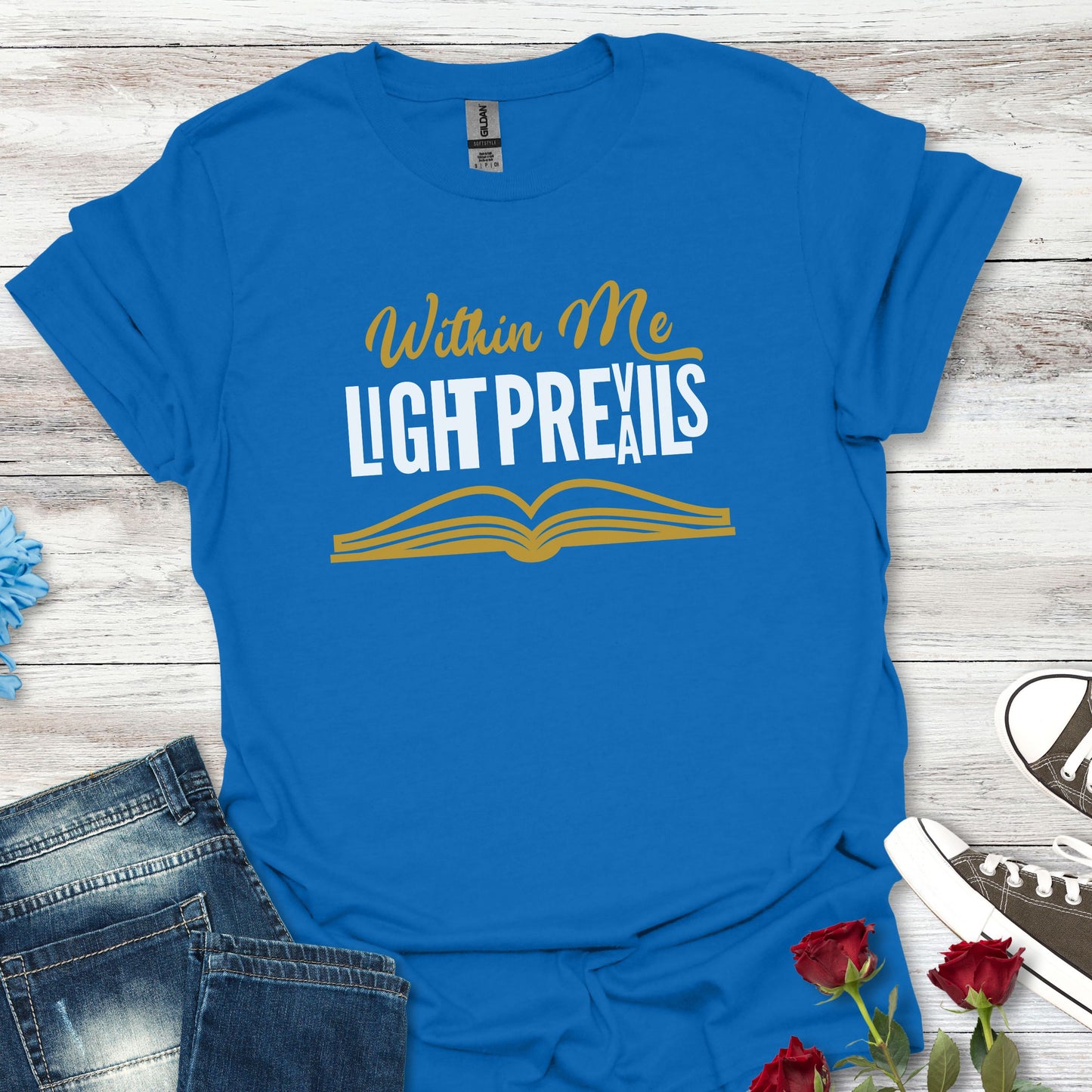 Within Me, Light Prevails - Radiant Inspiration Book Tee