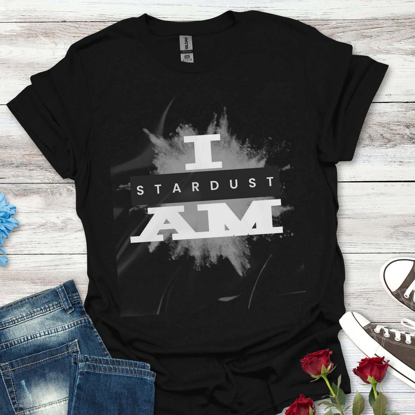 I AM Stardust T-Shirt (P) — Inspirational Cosmic Graphic Tee