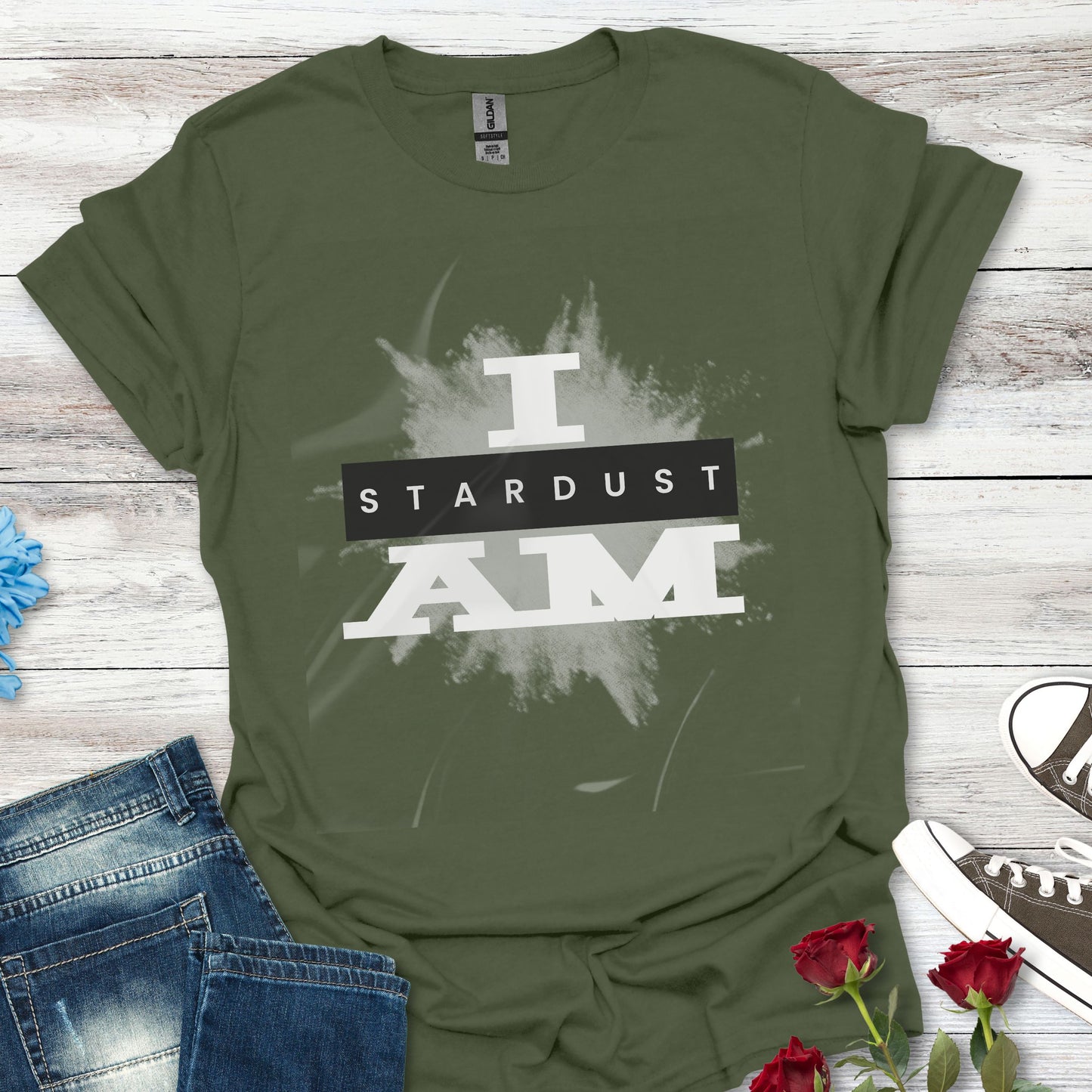 I AM Stardust T-Shirt (P) — Inspirational Cosmic Graphic Tee