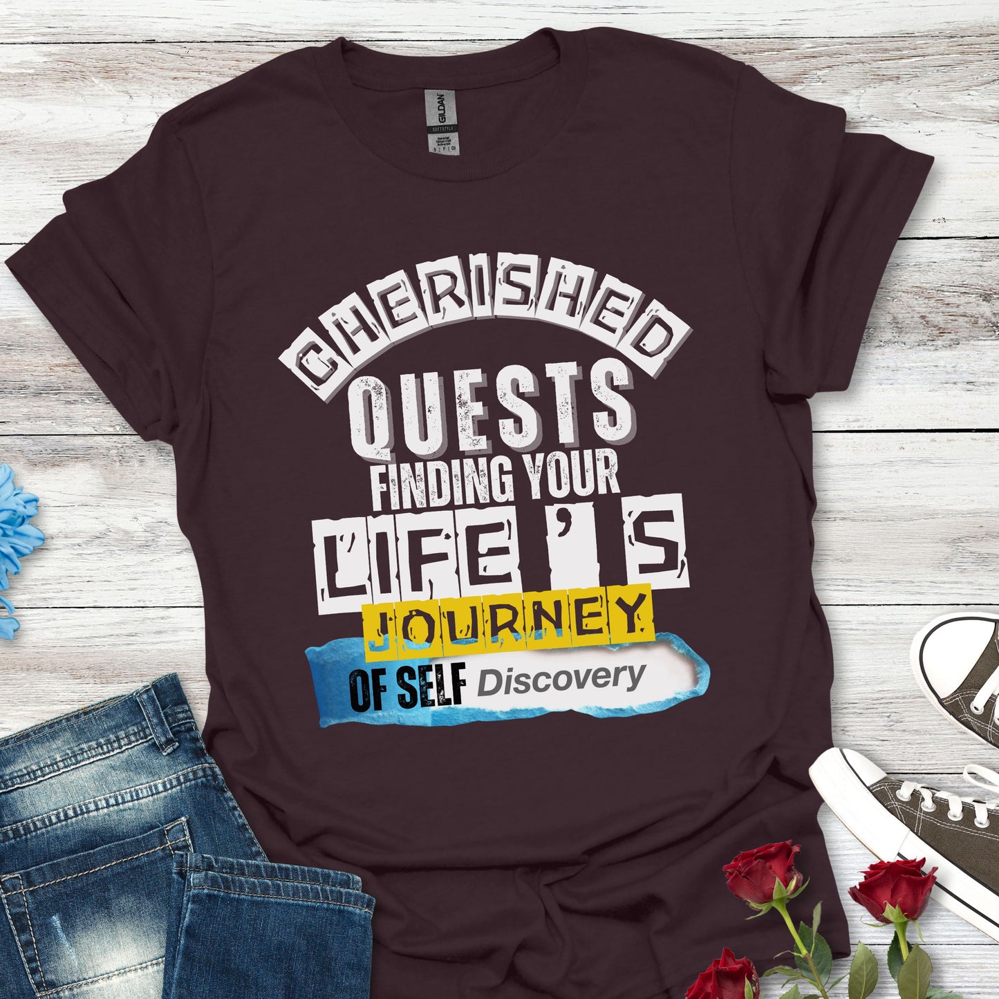 Cherished Quests (W) - Life's Journey of Self-Discovery Tee