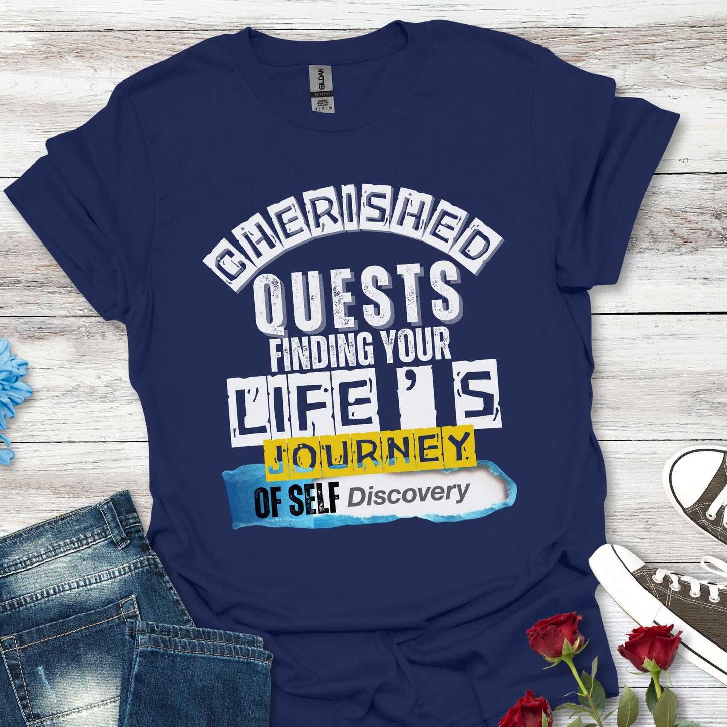 Cherished Quests (W) - Life's Journey of Self-Discovery Tee