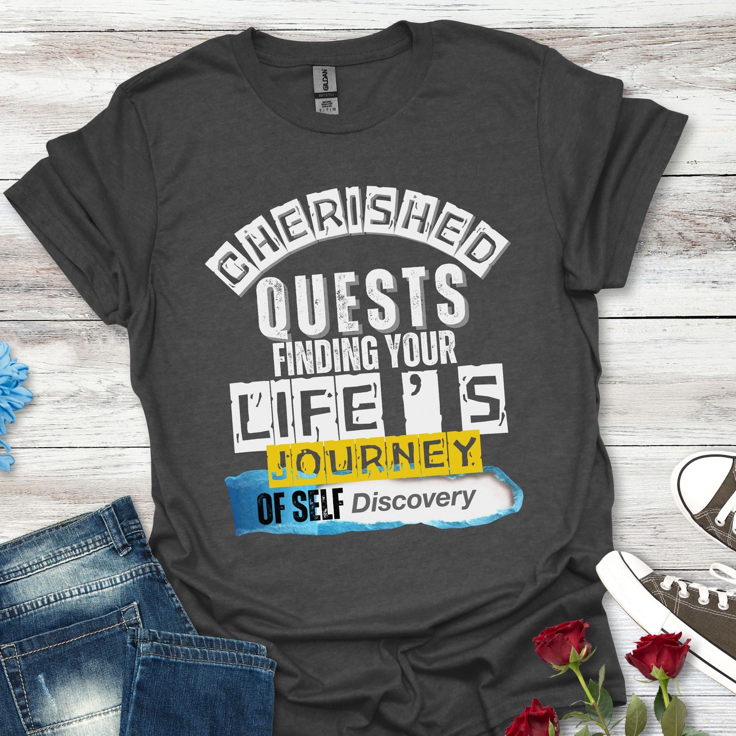 Cherished Quests (W) - Life's Journey of Self-Discovery Tee