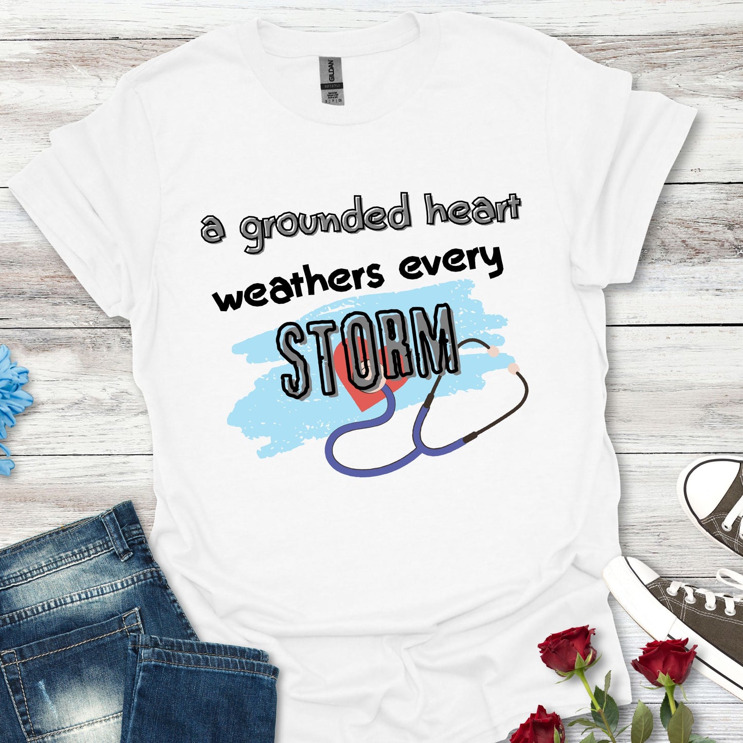 A Grounded Heart Weathers Every Storm – Resilience Tee (Unisex)