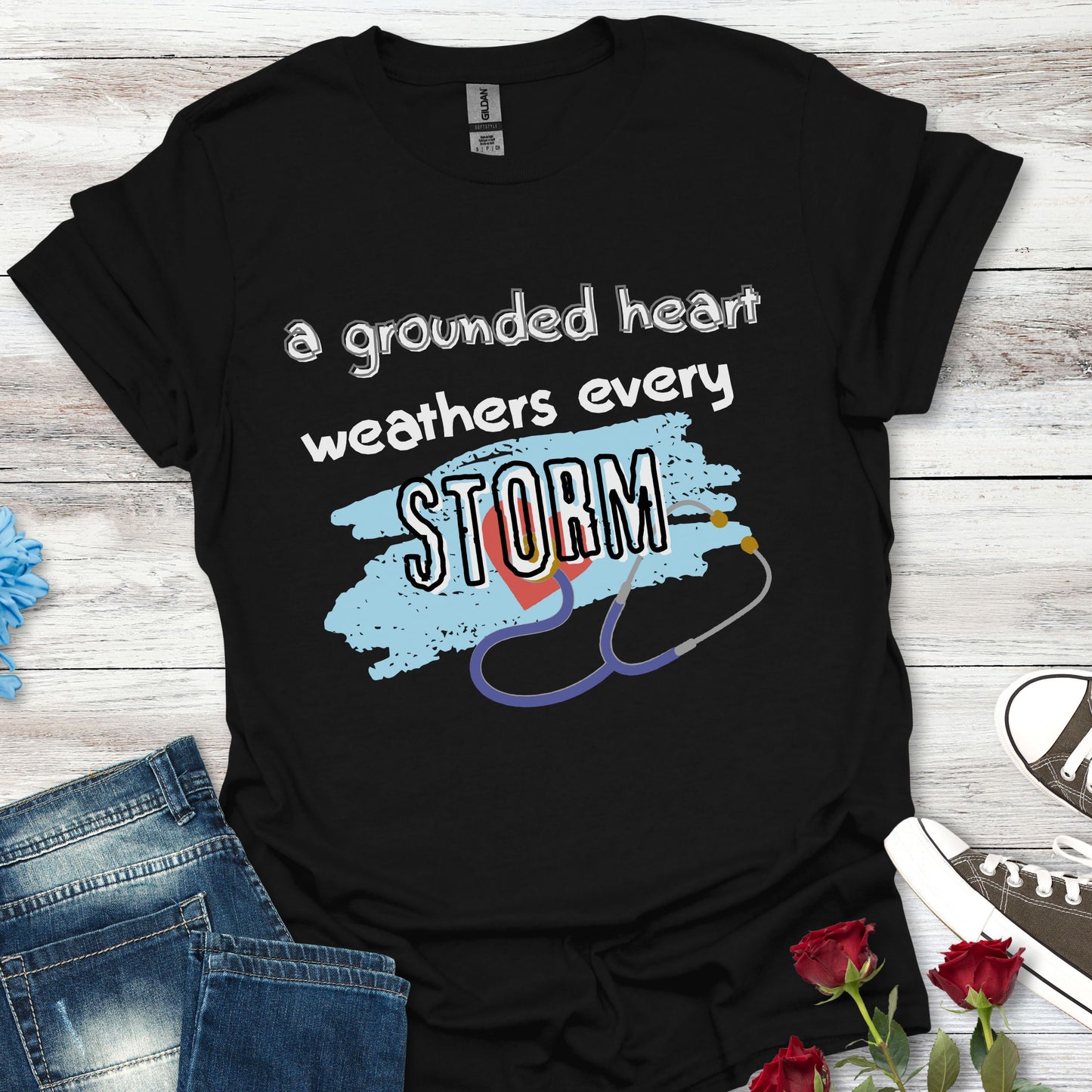 A Grounded Heart Weathers Every Storm – Resilience Tee (Unisex)