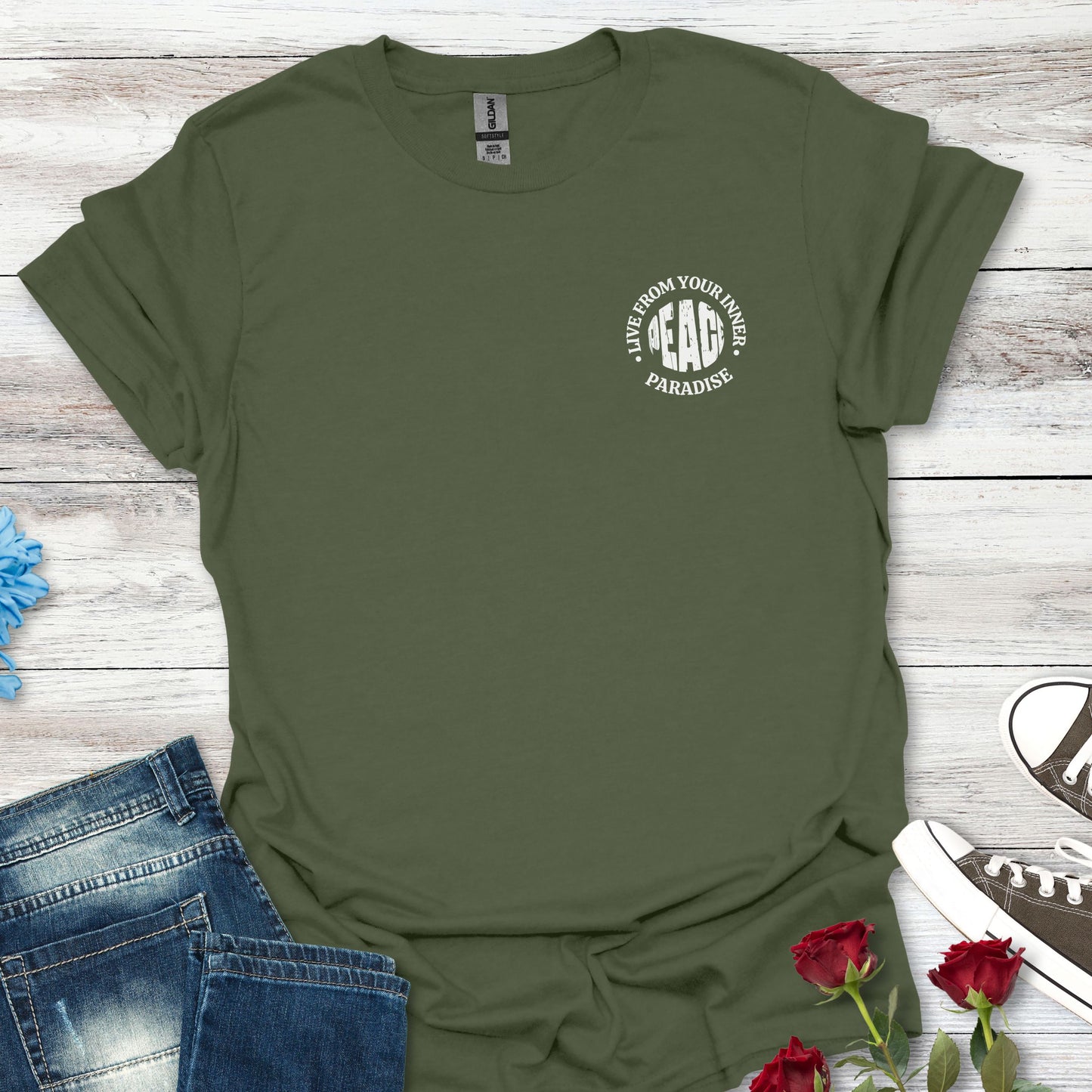 Live From Your Inner Peace Paradise, Unisex Soft-style T-Shirt