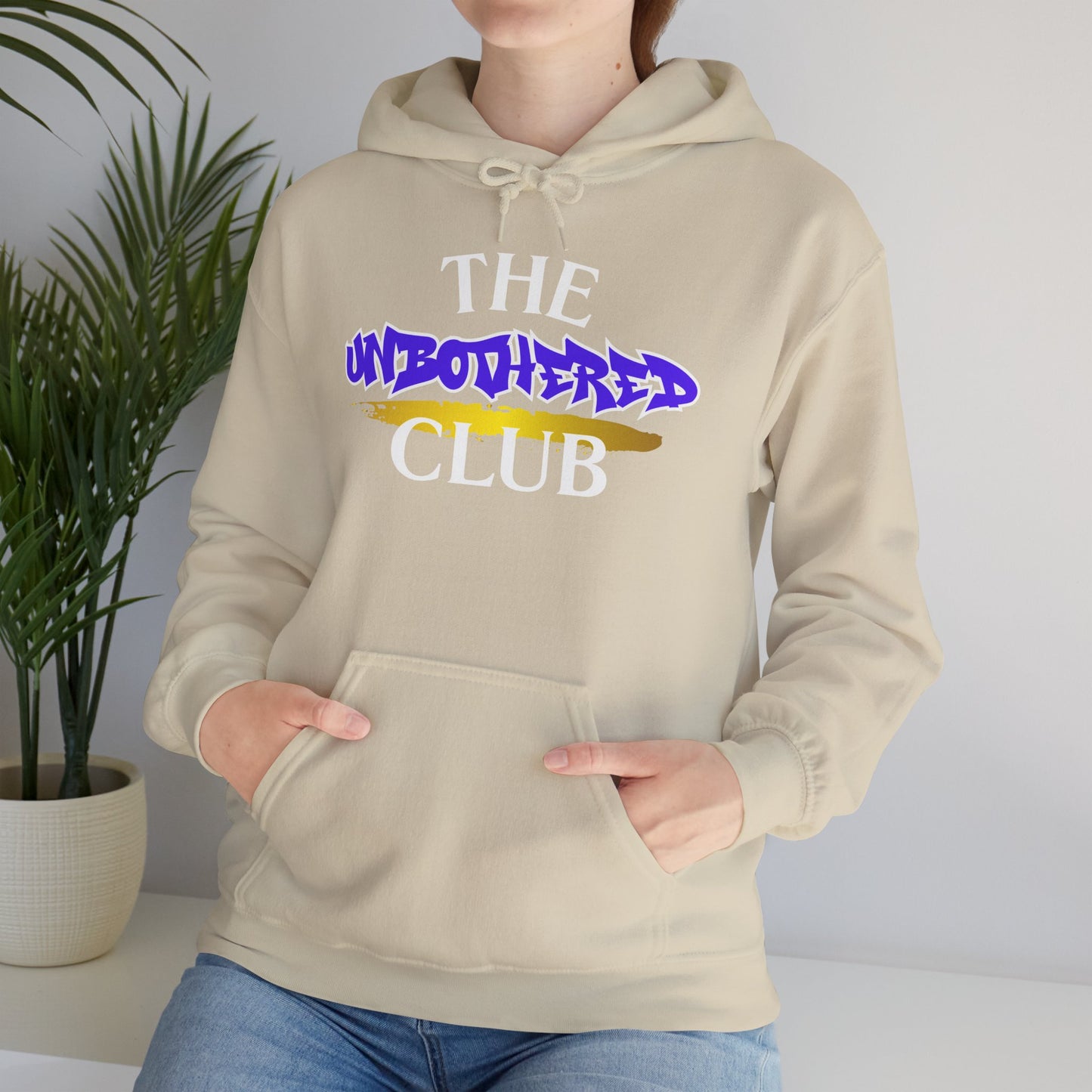 The Unbothered Club Hoodie — Unisex Graphic Street-wear Pullover with Tiger Crest
