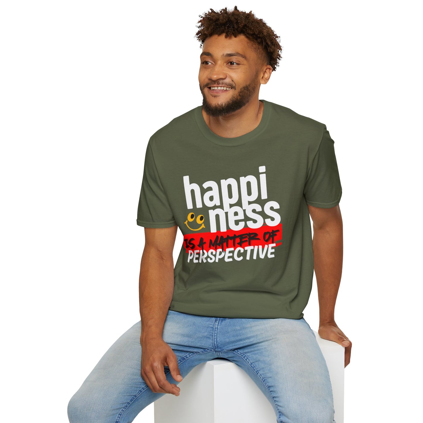 'Happiness Is a Matter Of Perspective', Unisex Design T-Shirt - For all Occasions