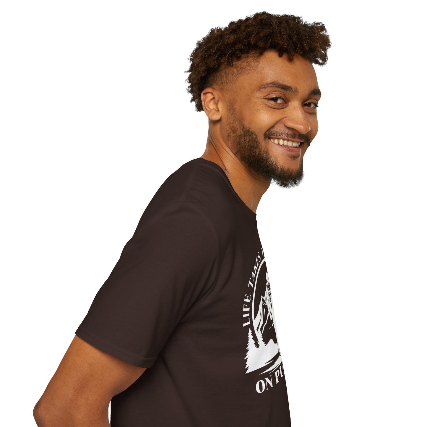 Life Takes The Long Way On Purpose T-Shirt — Mountain Path Purpose Design