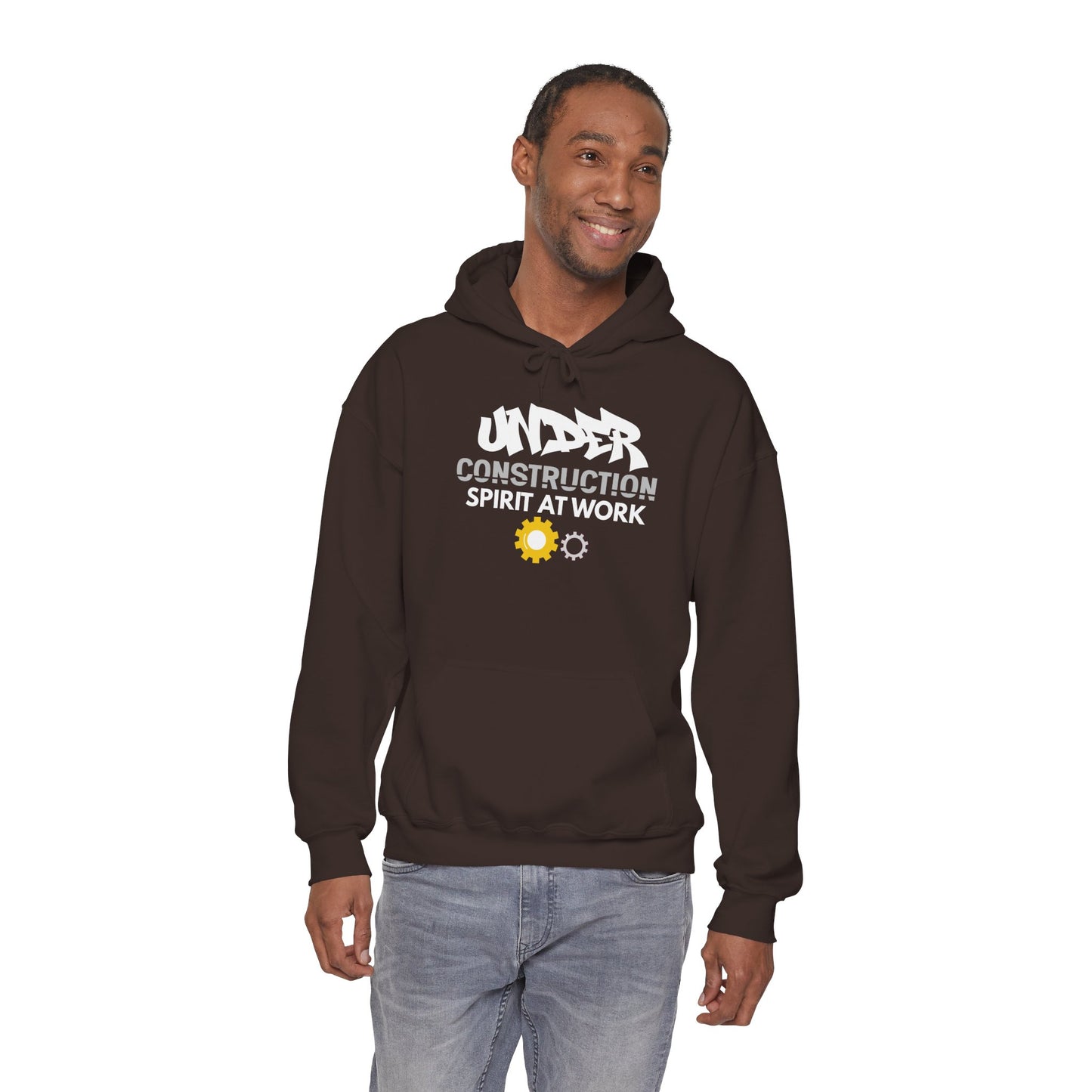Construction 'Spirit at Work' Hoodie — Under Construction Graphic Sweatshirt