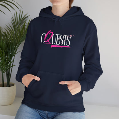 "CQuests" Soul Apparel Hoodie — Pink Script Graphic Pullover
