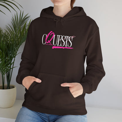 "CQuests" Soul Apparel Hoodie — Pink Script Graphic Pullover