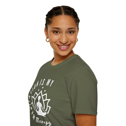 Meditation is My Therapy - Calm and Centered (W) Tee