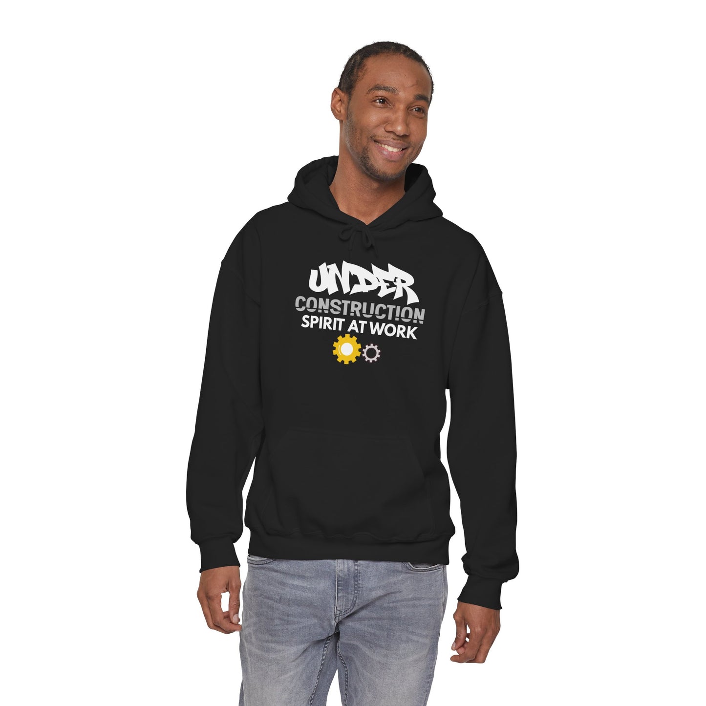 Construction 'Spirit at Work' Hoodie — Under Construction Graphic Sweatshirt