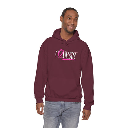 "CQuests" Soul Apparel Hoodie — Pink Script Graphic Pullover
