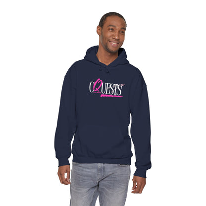 "CQuests" Soul Apparel Hoodie — Pink Script Graphic Pullover