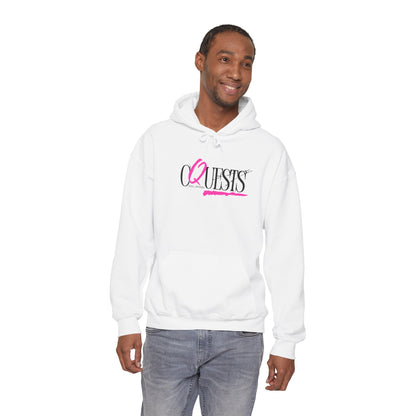 "CQuests" Soul Apparel Hoodie — Pink Script Graphic Pullover