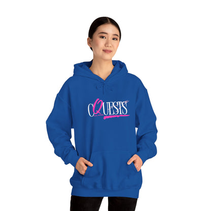 "CQuests" Soul Apparel Hoodie — Pink Script Graphic Pullover