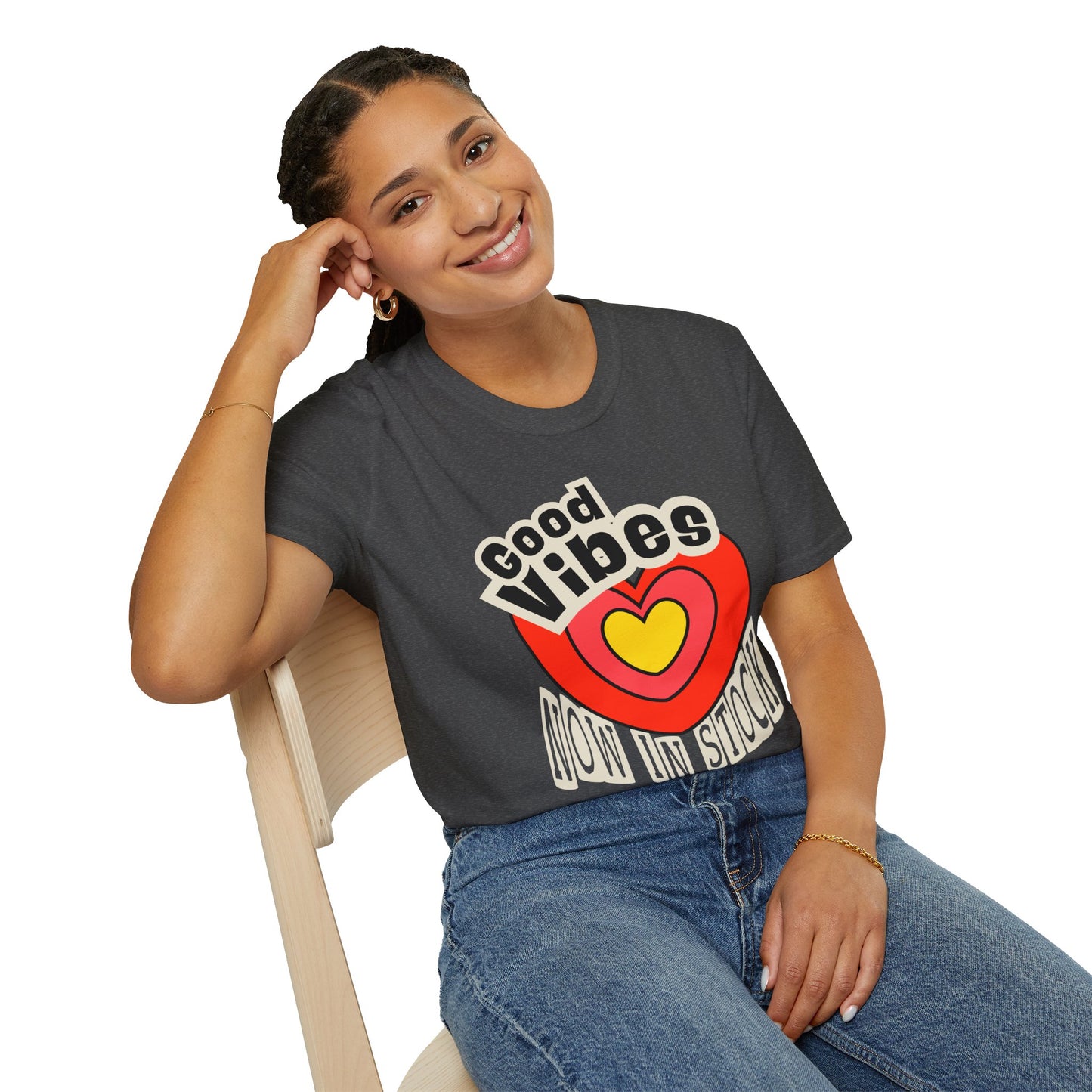 Good Vibes Now in Stock – Feel-Good Heart Tee (Unisex)
