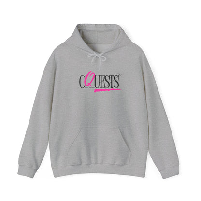 "CQuests" Soul Apparel Hoodie — Pink Script Graphic Pullover