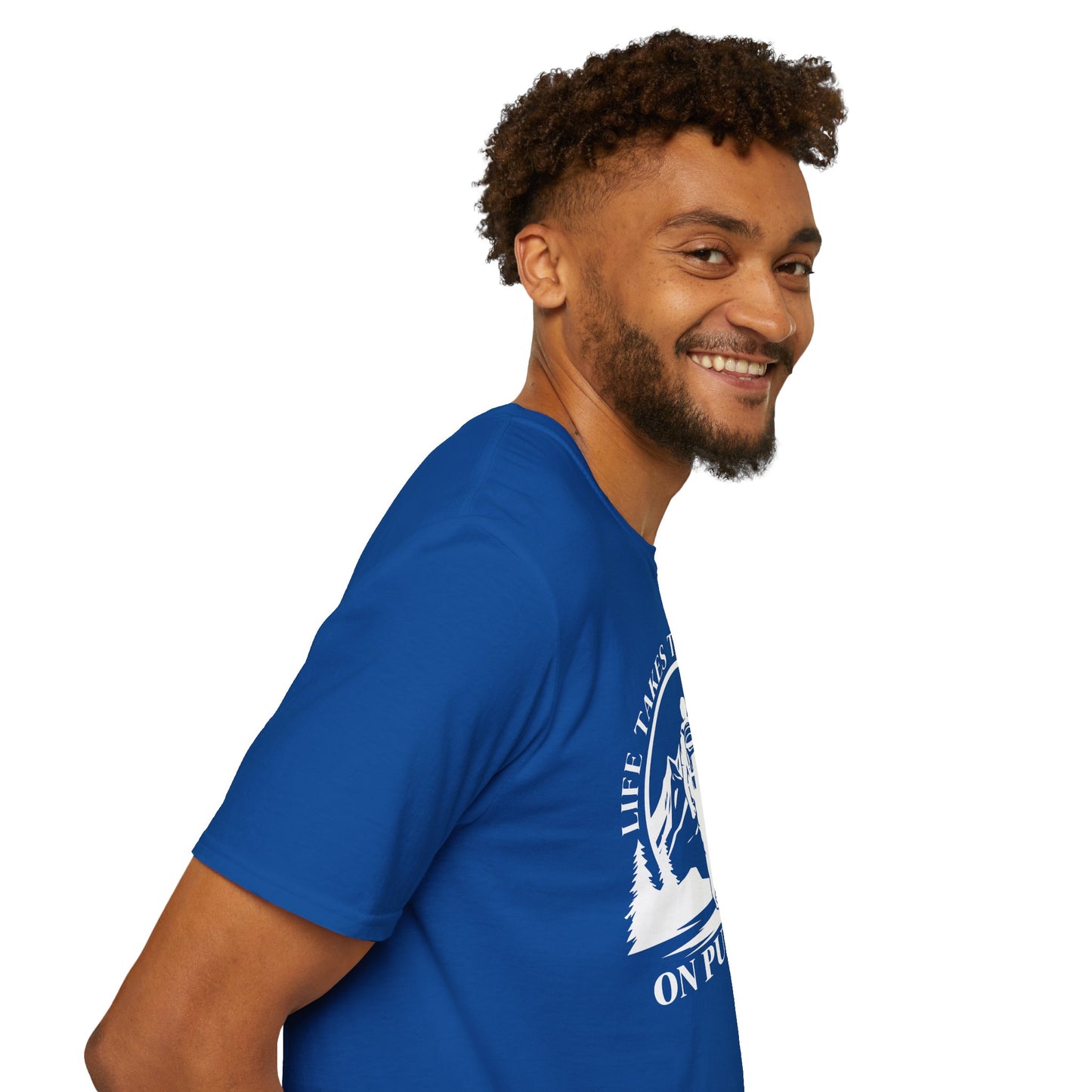 Life Takes The Long Way On Purpose T-Shirt — Mountain Path Purpose Design