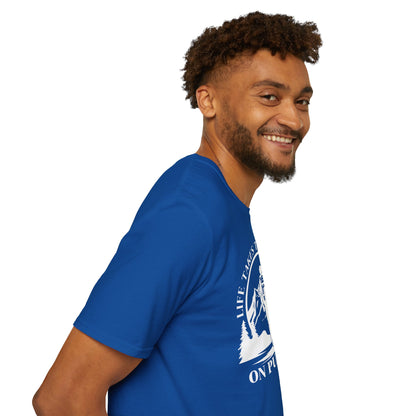 Life Takes The Long Way On Purpose T-Shirt — Mountain Path Purpose Design