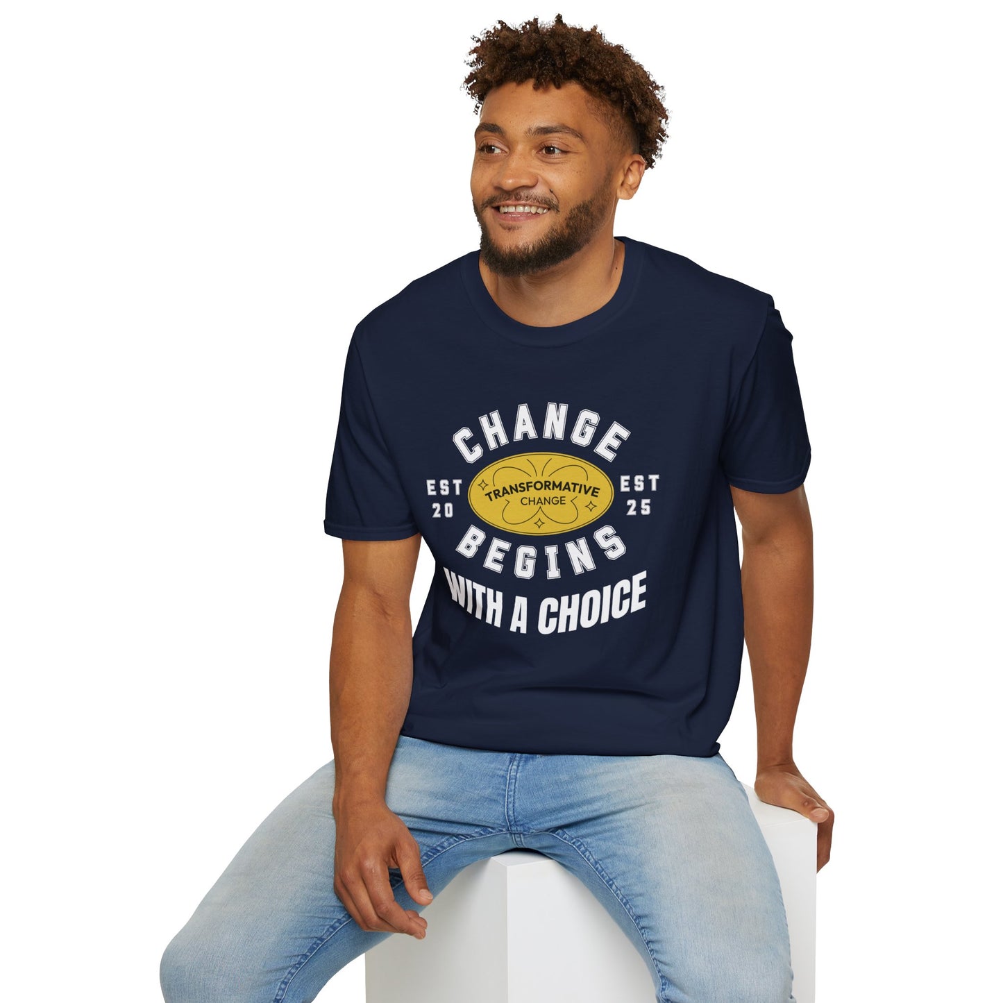 Change Begins with a Choice Inspirational Vibrant T-shirt