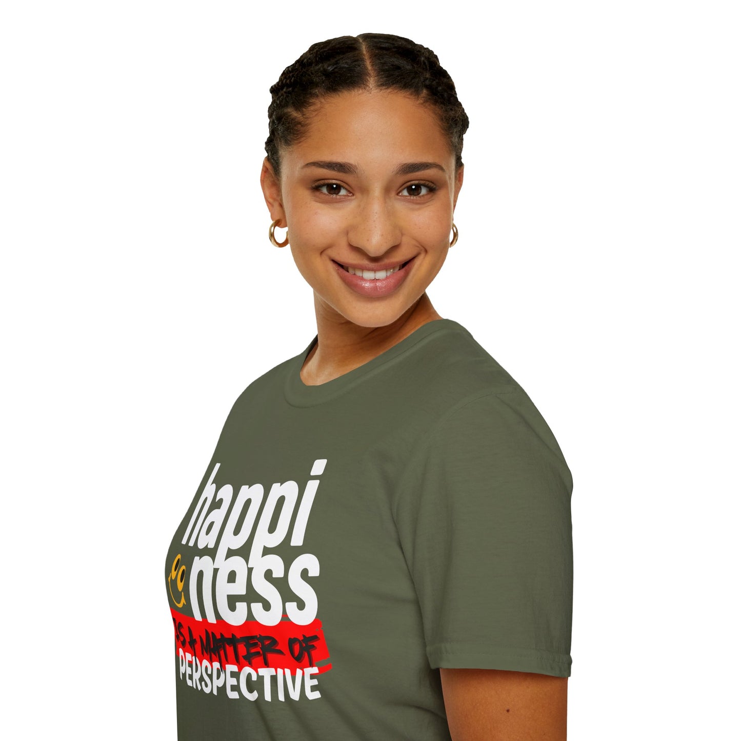 'Happiness Is a Matter Of Perspective', Unisex Design T-Shirt - For all Occasions