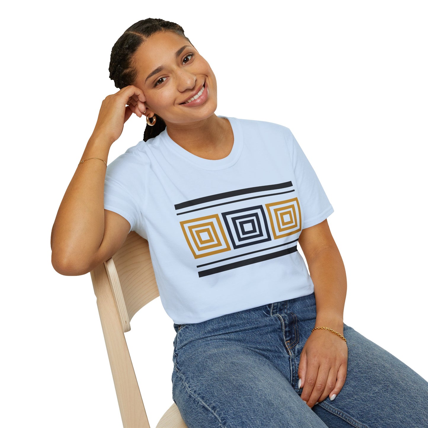 Aesthetics Colorful Blocks Graphic (W/B) Tee