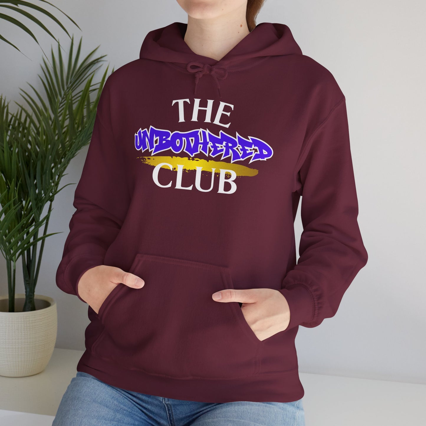The Unbothered Club Hoodie — Unisex Graphic Street-wear Pullover with Tiger Crest