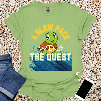 A Slow Pace Wins The Quest – Joyful Journey Tee